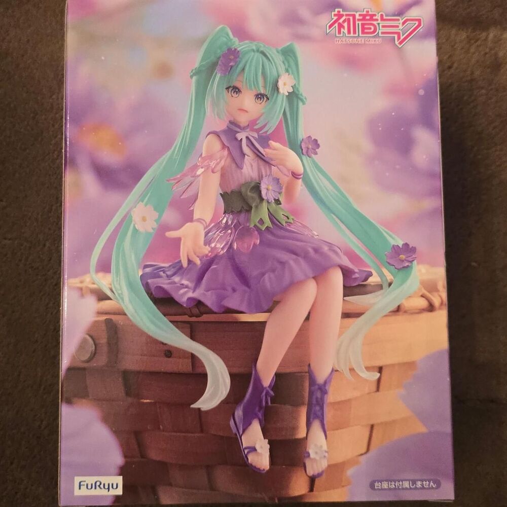Hatsune Miku Flower Fairy Purple Cosmos Noodle Stopper Figure - Picture 2 of 4